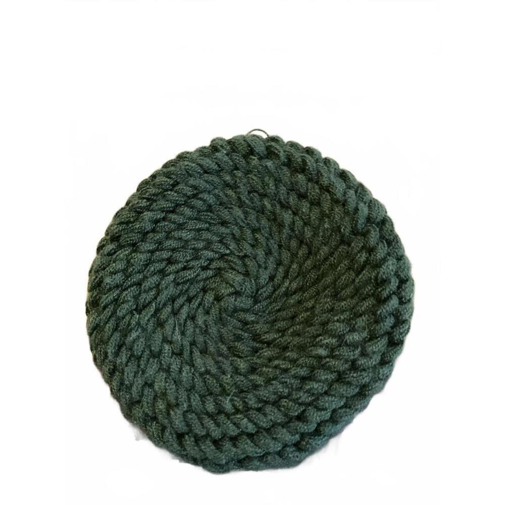 Handmade Green Knit Hat One size